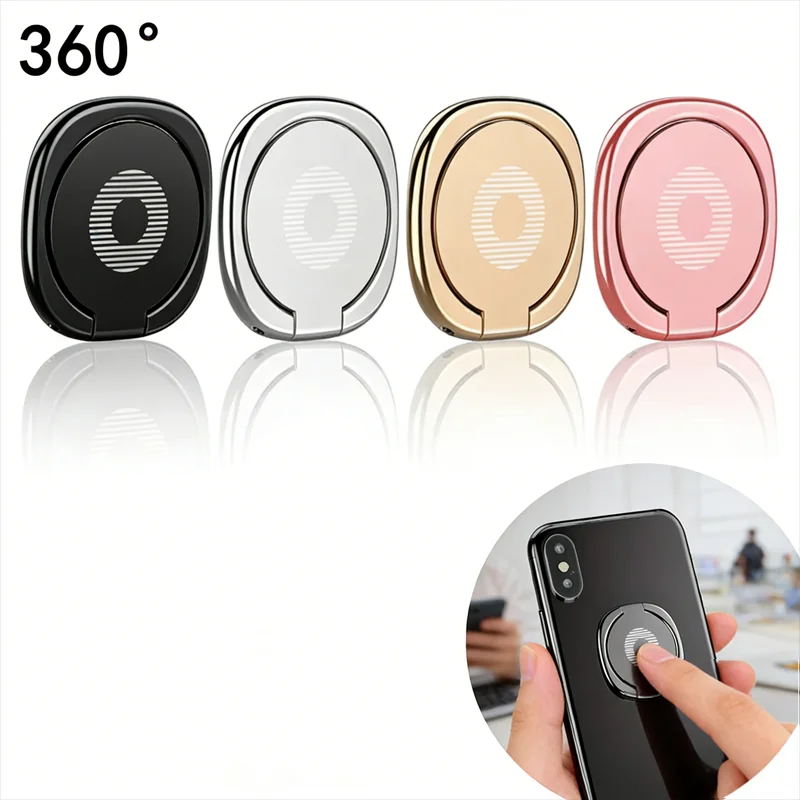 360° Rotating Finger Ring Holder Phone Holder Universal Phone Metal Stand Anti-Slip Finger Grip for IPhone 17 16 15 14