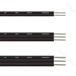 2 3 4 Pin RGB LED Strip Extension Cables Hookup LED Cable Black Flat 18 20 22 AWG Electrical Wire For WS2811 WS2812B LED Strip