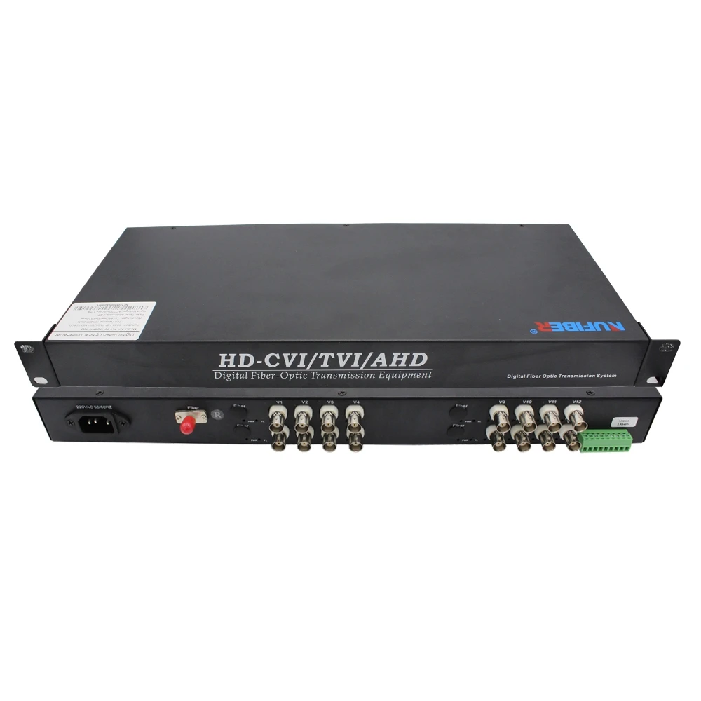 1080P 1/2/4/8/16CH HD-CVI/TVI/AHD Digital BNC Video Coaxial Fiber Optical Terminal Converter Extender Transceiver With RS485