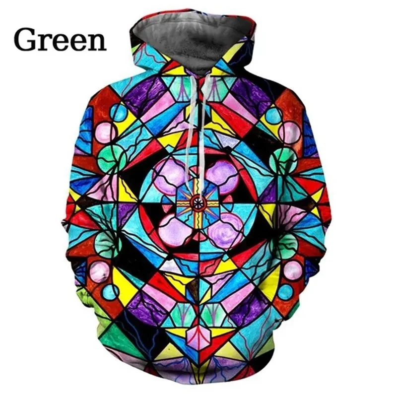 3d Printed Geometry Graphic Hoodie For Men Women Colorful Vertigo Hypnotic Funny Hoodies Casual Cool Couple Pullover Sweatshirts