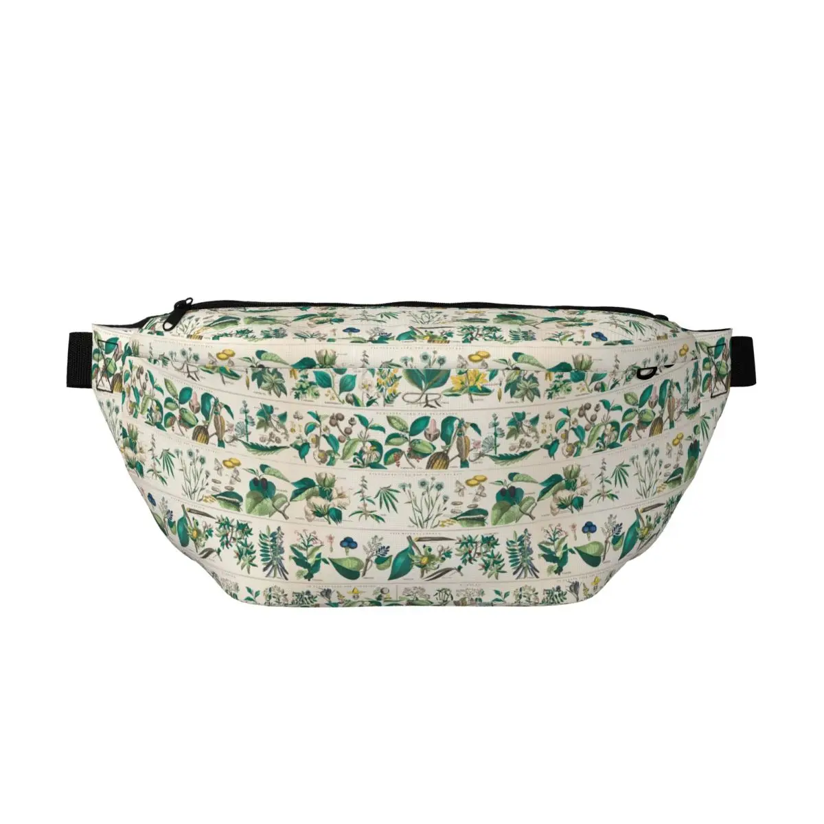 

Сумка-бананка через плечо с ретро-принтом растений, унисекс, регулируемая поясная сумка для путешествий, бега, хранения денег и телефона, нагрудная сумка