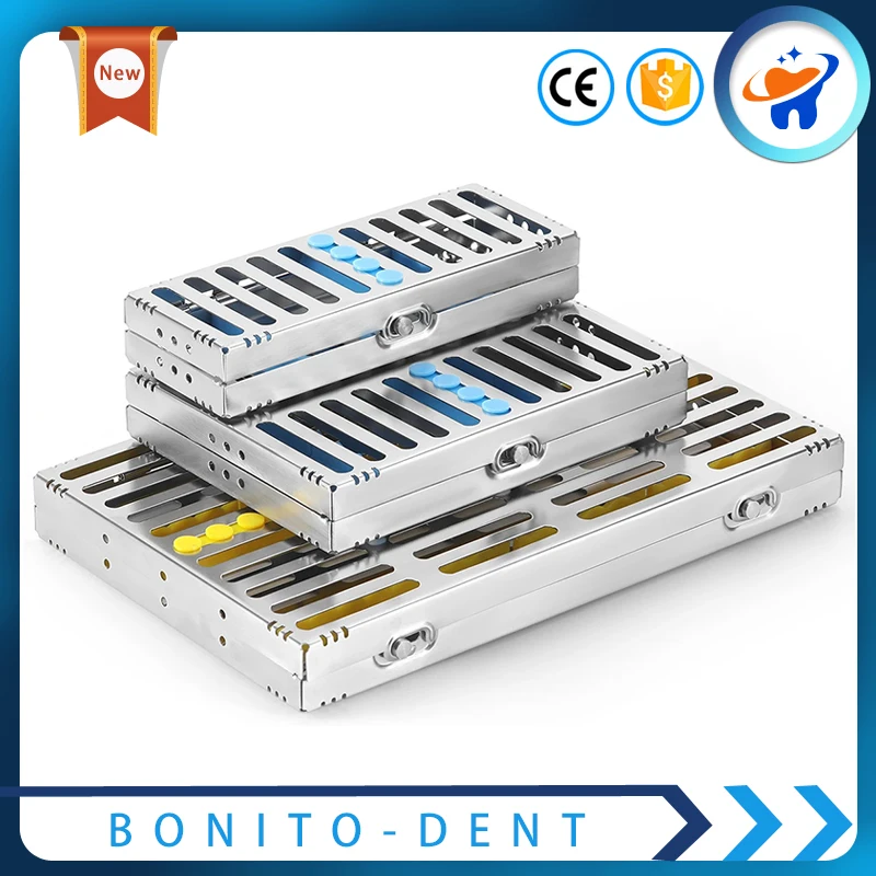 

Dental Sterilization Rack Surgical Autoclavable Sterilization Box Dental Cassette File Burs Disinfection Tray Dental Instrument