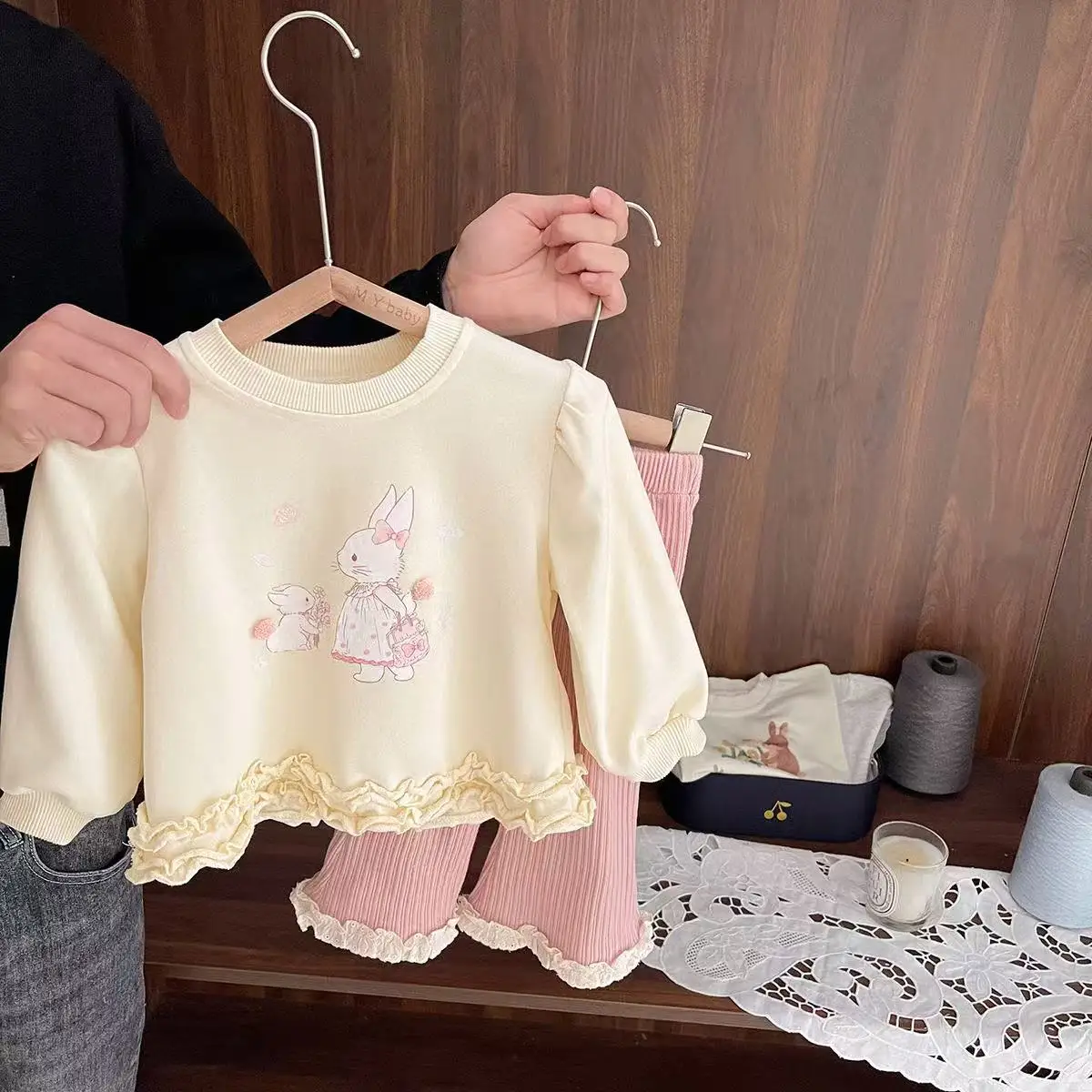 

Girls' T-shirt Spring and Autumn New Children's Korean Cartoon Printed Round Neck Top Long Sleeve Baby Fashion Sweater 80-140CM