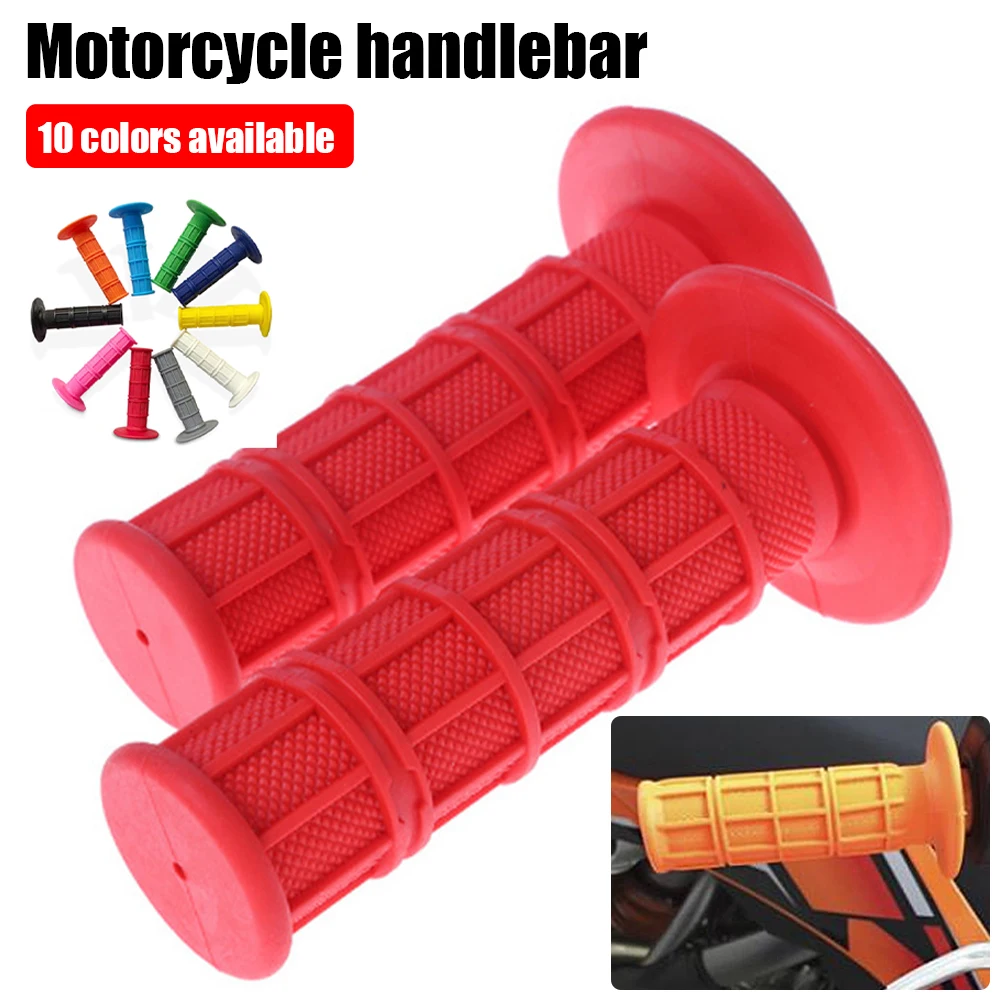 Soft Rubber Moto Handlebar Universal 22/24MM Scooter Grips Bar Motorbike Handle Bar For Protaper Grip Motorcycle Accessories