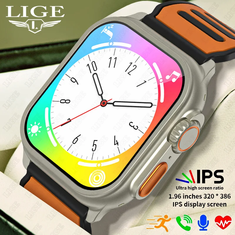 

NFC Durable Smartwatch 320mAh Battery Voice Assistant Call Smart Watch 100+ Sports Modes Men's Sports Watch Outdoor Waterproof