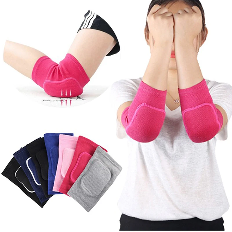 2 PCS Elastic Elbow Pads Thickened Sponge Elbow Knee Protectors Guard Basketball Roller Skating Knee and Elbow Pads