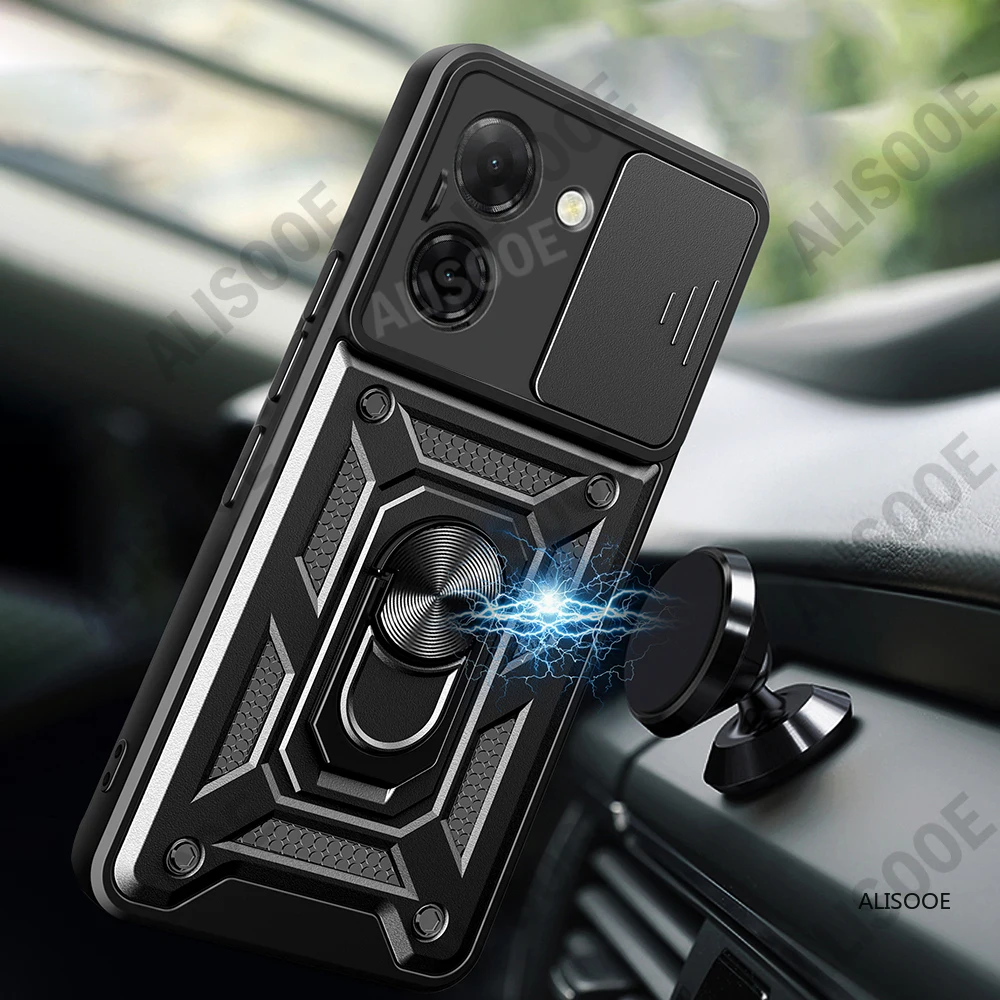 Stoßfeste Capa für Xiaomi Redmi A5 4G Global (171,7 mm) Hülle Rüstung Slide Kamera Protect Ring Stand Cover für Redmi A5 4G Funda