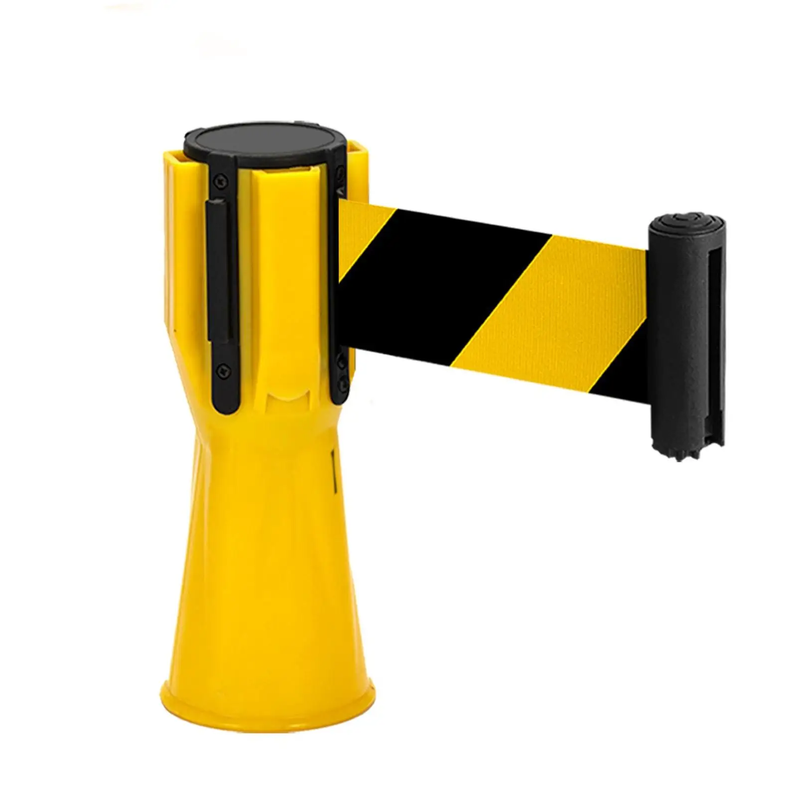 Cone-Style Retractable Belt Barrier Retractable Belt Barrier with Receiving Cassette Easy to Install for Queue Management, Area