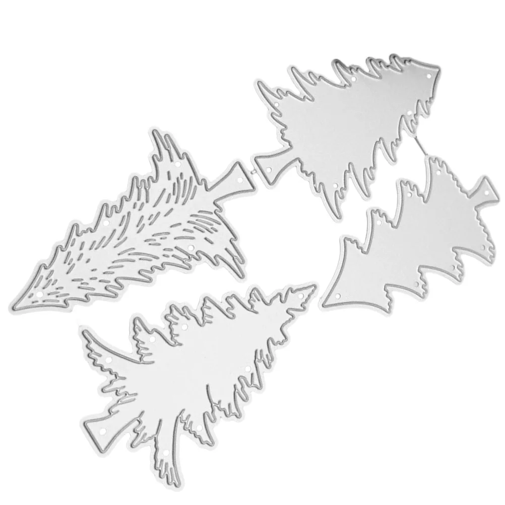 

Christmas Tree Greeting Carbon Steel Cutting Die 11.9x7.1cm Silver DIY Handmade Embossing Dies for Cards Gifts Paper Crafts