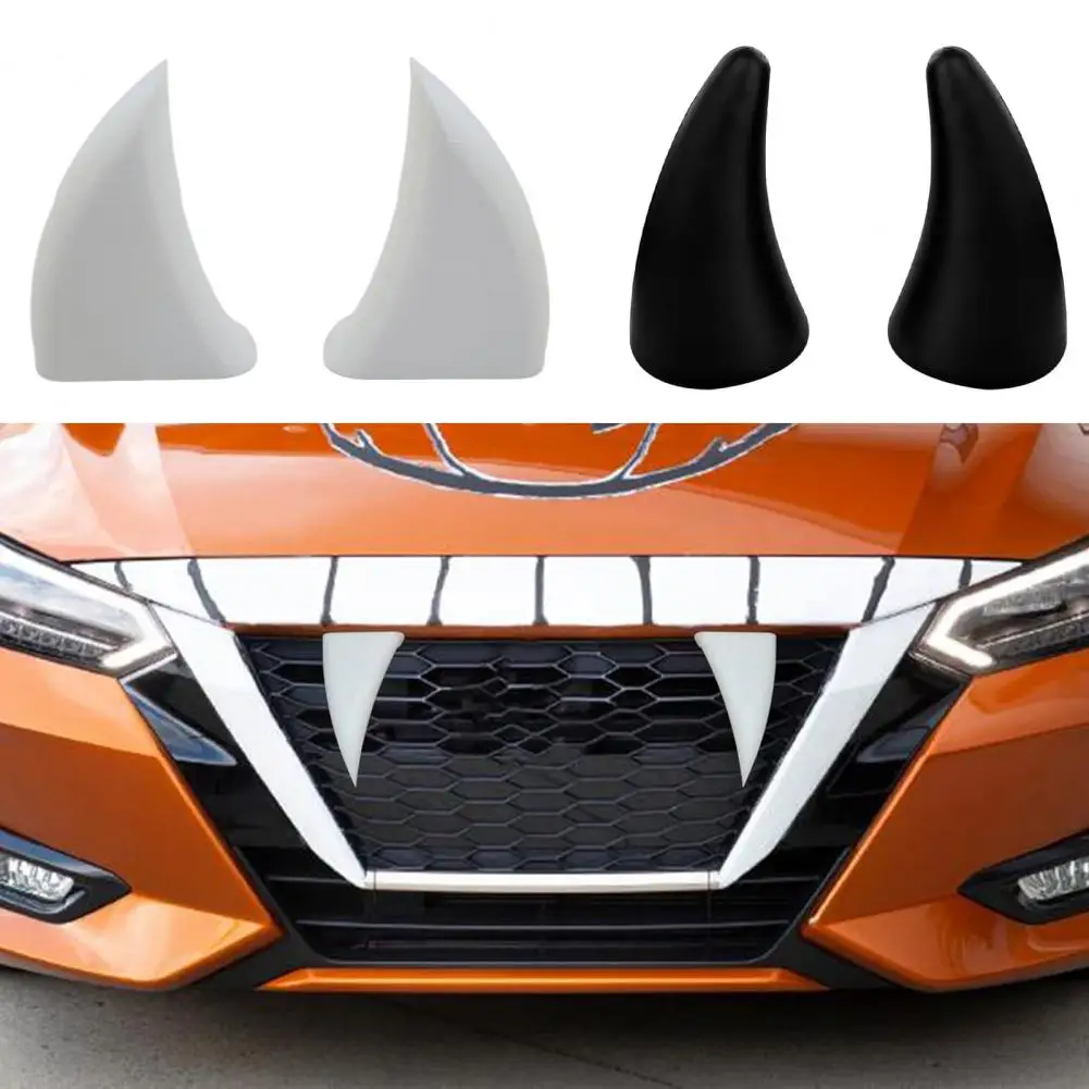 1 Pair Halloween Decoration Car Vampires Teeth For Cars Truck SUV Waterproof Car Fangs Car Front Grill Vampires Teeth On Vehicle