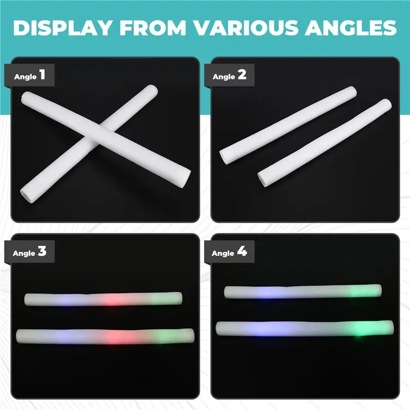 A68P-12 Buah Tongkat Busa Meny - Flashing Led Foam Sticks Party ulasan dan harga