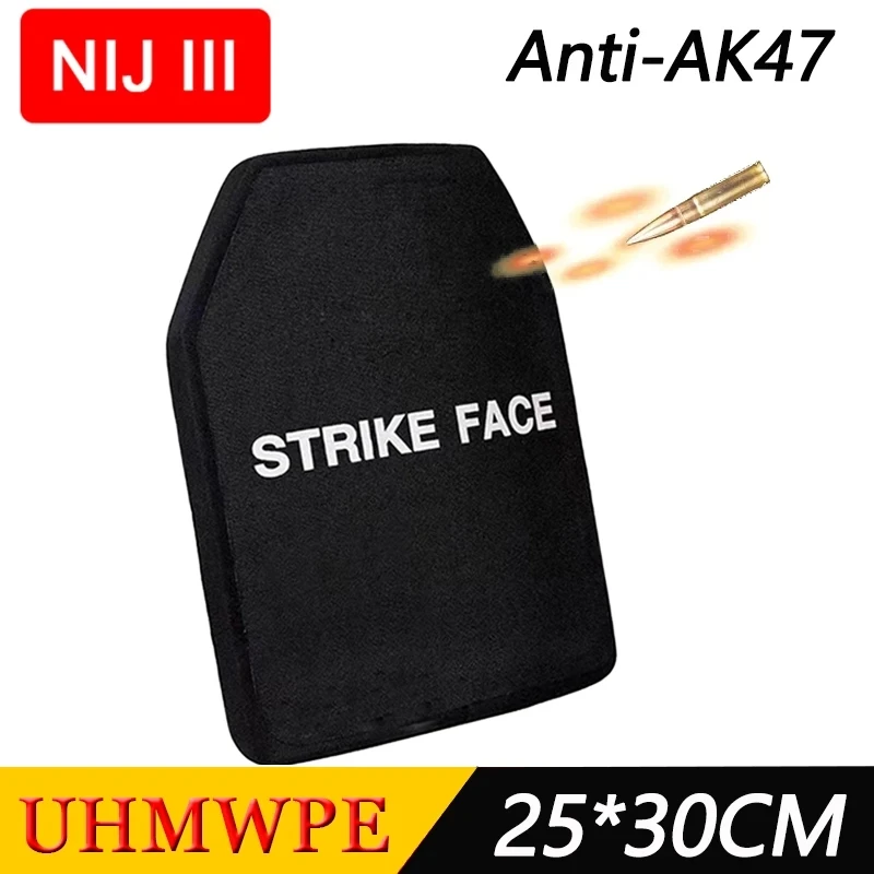 10X12 Inches NIJ III Bulletproof Plate  Stand Alone Pure PE Light Weight Anti AK47 MSC 7.62mm Ballistic Panel