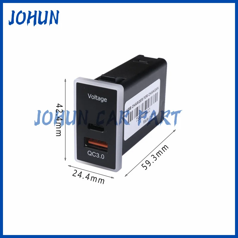 1 قطعة شاحن USB للسيارة واجهة موصل مقبس مزدوج QC3.0 عرض الجهد استخدام لتويوتا LC95 LC77 BB RAV4 فيوس كورولا كامري