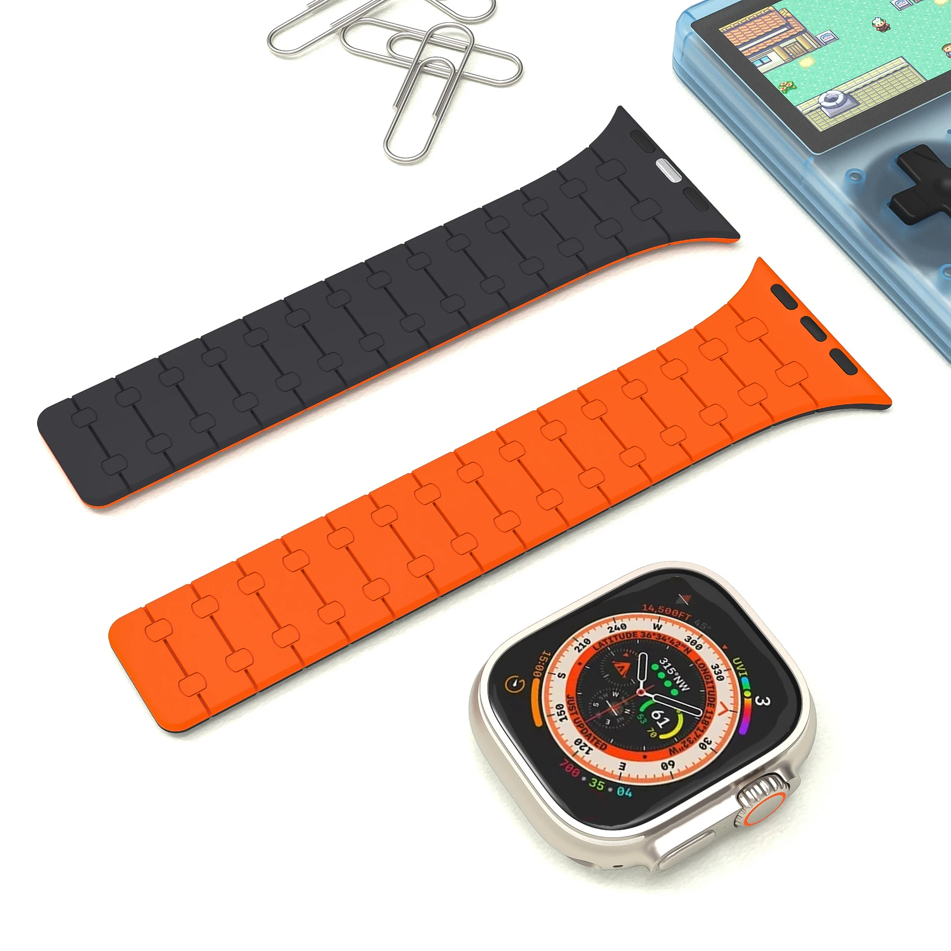 Magnetische siliconen band voor Apple Watch Series 10 42 mm 46 mm 9 8 7 6 40 mm 38 41 mm 44 mm 45 mm armband voor iWatch Ultra 2 49 mm band