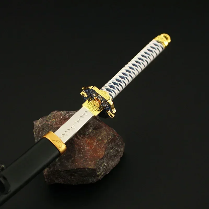 Espada Yamato Dark Slayer de 22cm, corte de juez Iaido, juego periférico de Anime, aleación de Metal Katana, espada samurái, arma, regalos, juguetes para niños