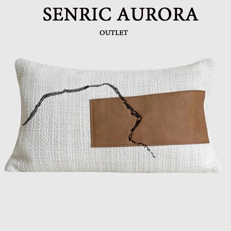 

Роскошный чехол для подушки во французском стиле, рельефная ткань с вышивкой на талии, наволочка 30x50 см для дома, отеля, дивана-кровати