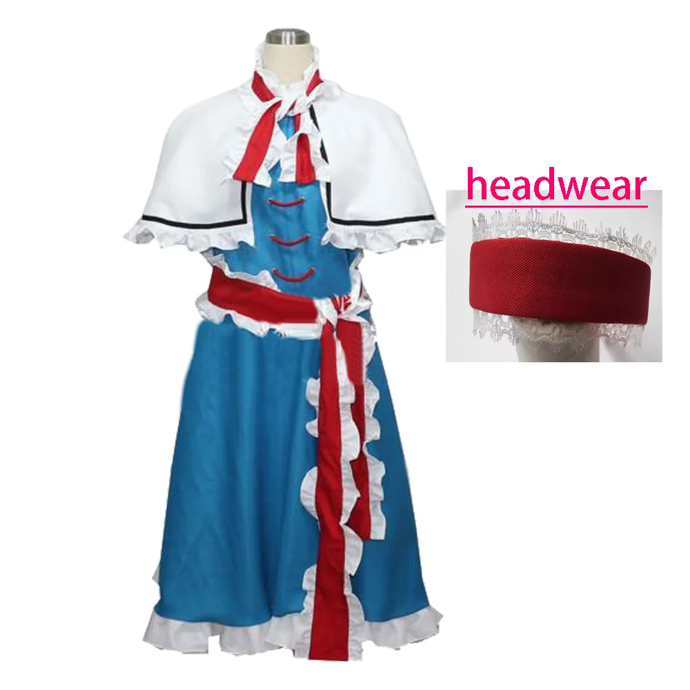 

Anime Touhou Cosplay Margatroid Alice Costume For Halloween Christmas Carnival Full Outfit ---- customized