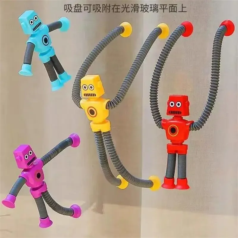 1-4Pcs Flexible Bendable Robot for Children and Boys Funny Decompression Gift Novelty Wire Twisted Deformation Doll Fidget Toy