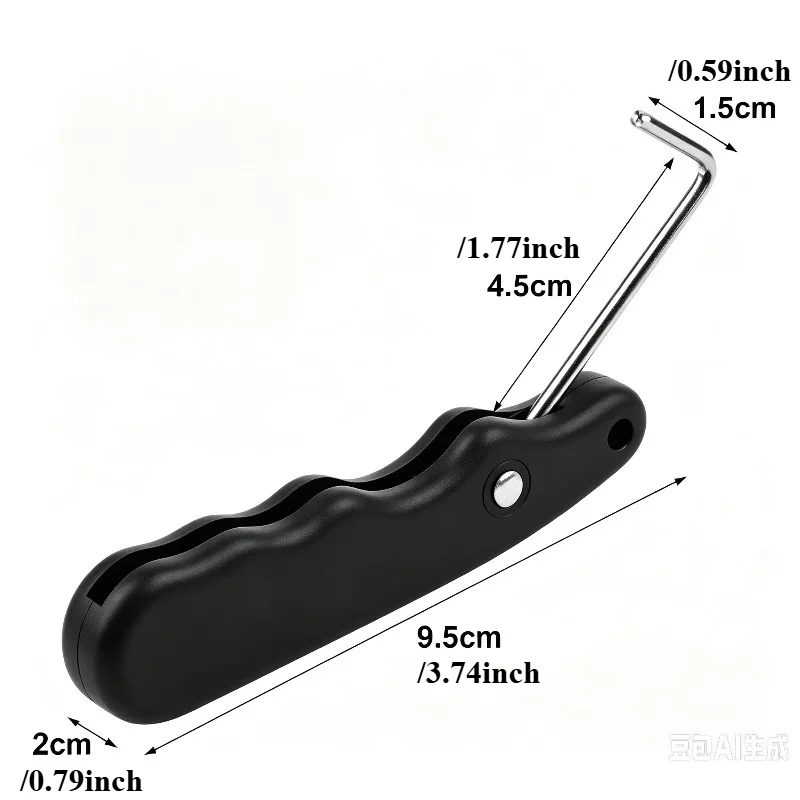 1Pc Foldable Skate Lace Tightener With Extended Hook Portable Ice Hockey Roller Skate Shoe Lacing Tool for Quick Tightening