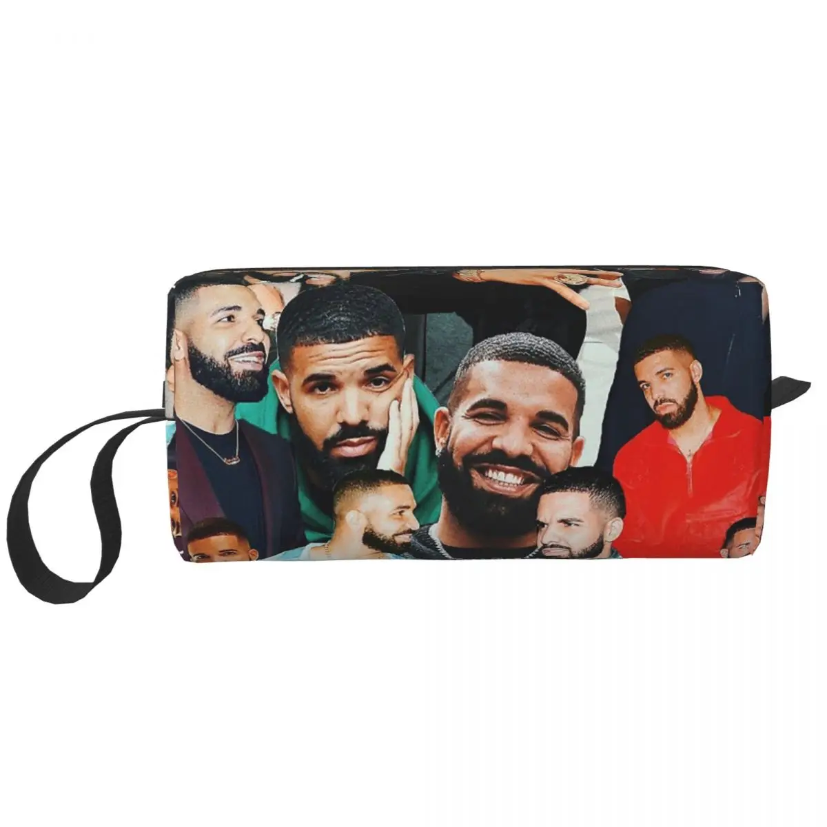 Drake Collage Makeup Bag Cosmetic Organizer Storage Dopp Kit Toiletry Cosmetic Bag for Women Beauty Travel Pencil Case