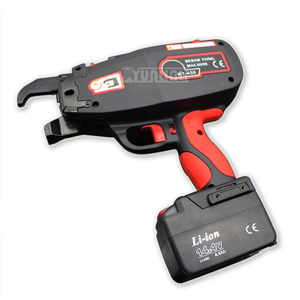 Full-automatic Rebar Tier Binding Machine 4-45mm steel bar binding Tying machine 14.4v 4400mah Rechargeable battery RT450