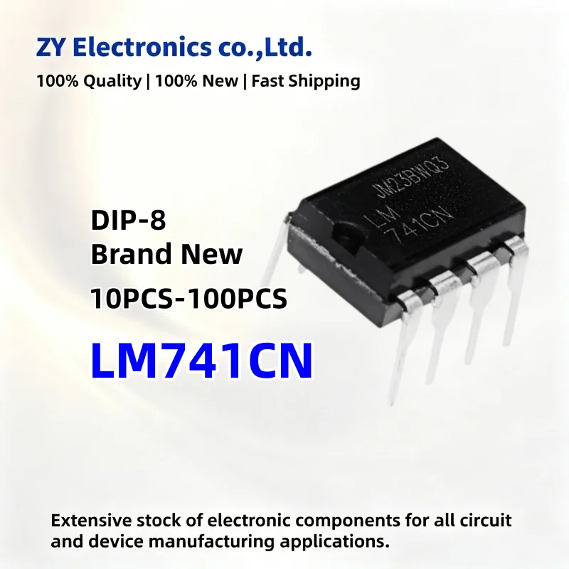 10-20-50-100PCS LM741CN LM741 DIP-8 Operational amplifier IC chip 100% New and quality