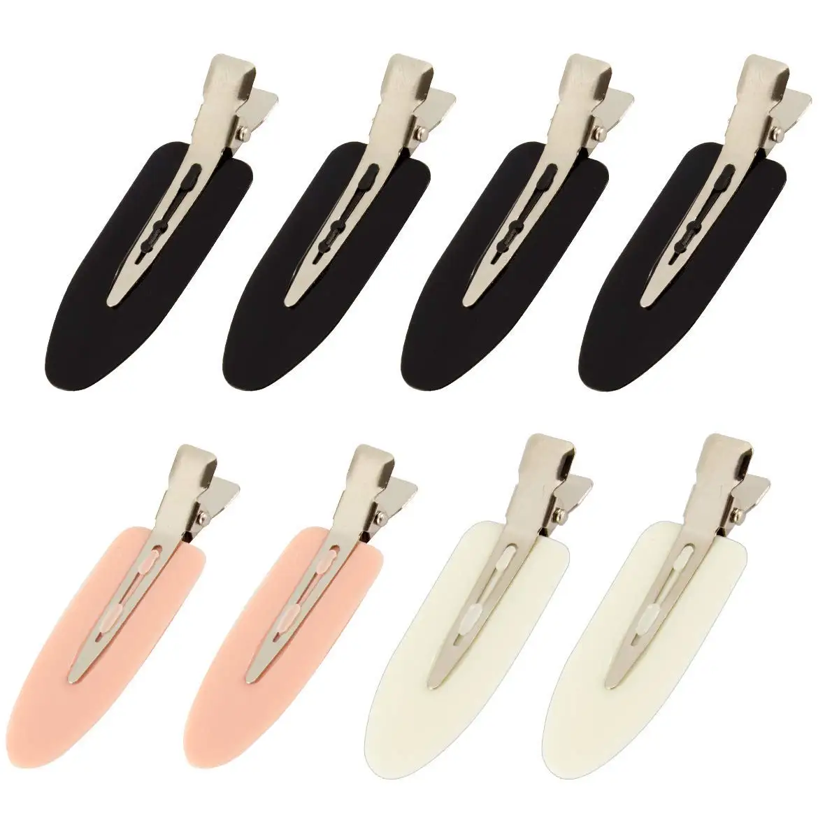 8pcs No Bend No Crease Hair Clips- Styling Duck Bill Clips Alligator Hair Barrettes for Styling Sectioning for Salon Hairstyle H