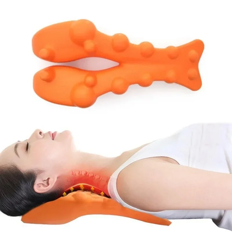 Neck Shoulder Stretcher Relaxer Acupressure for TMJ Relief,Massage Pillow for Pain Relief Cervical Spine Alignment,ShoulderBlade