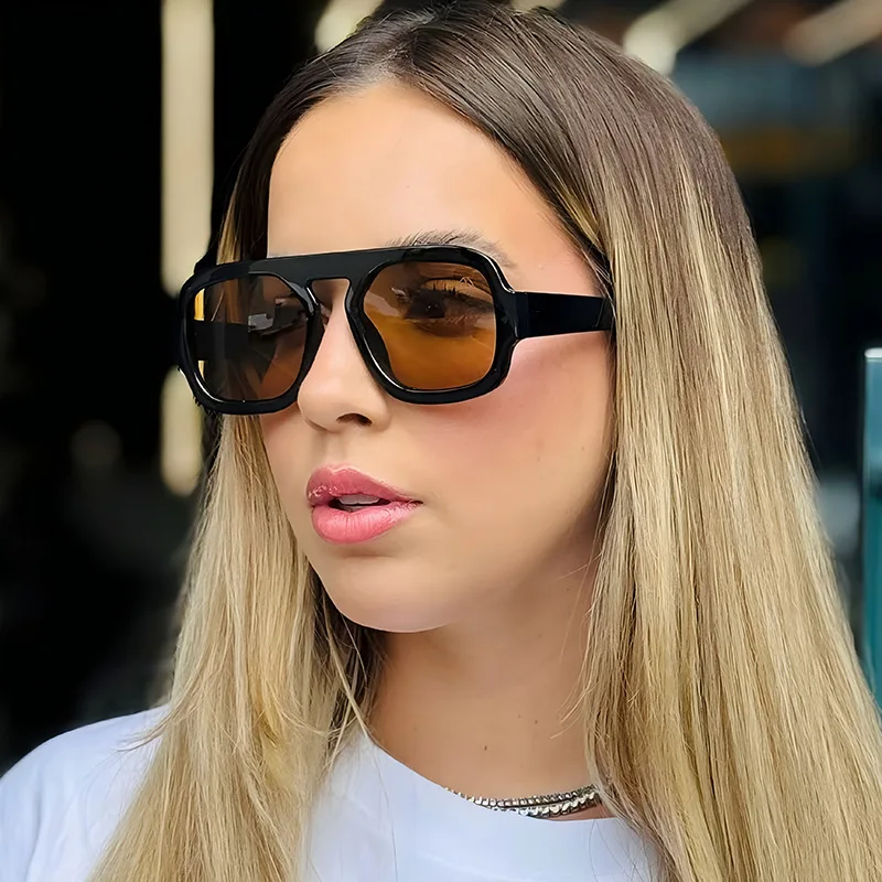 Vintage Big Frame Square Sunglasses Women Men Brand Sun Glasses Female Classic  Eyewear Oculos De Sol Male Female Eyeglasses - view 3