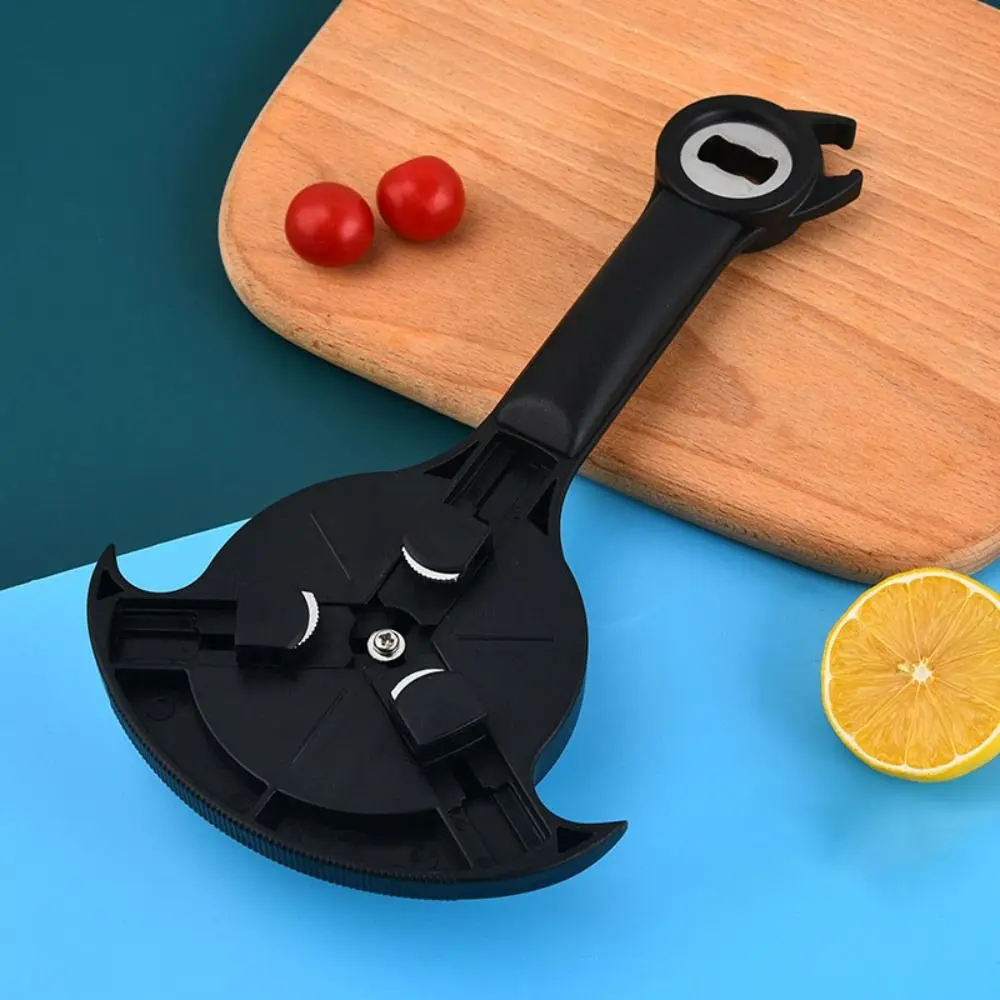 

Bottle Lid Removal Tool Manual Jar Opener 5 in 1 Effortless Jar Lid Gripper Labor-Saving Black Bottle Opener Kitchen