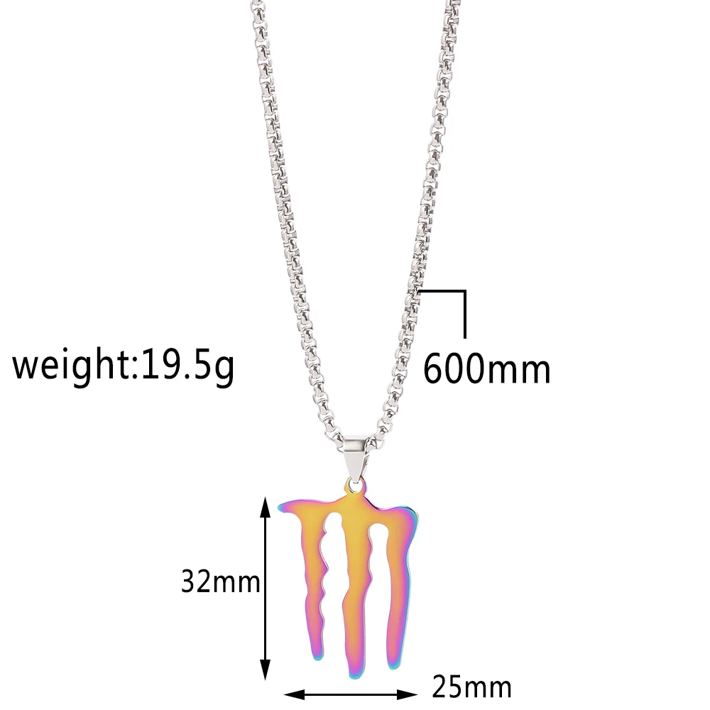 Hip-Hop-Stil Dämonenklauen-Halskette aus Titanstahl, Einzigartiges Mode-Accessoire für Partys, Geschenk für Frauen und Männer