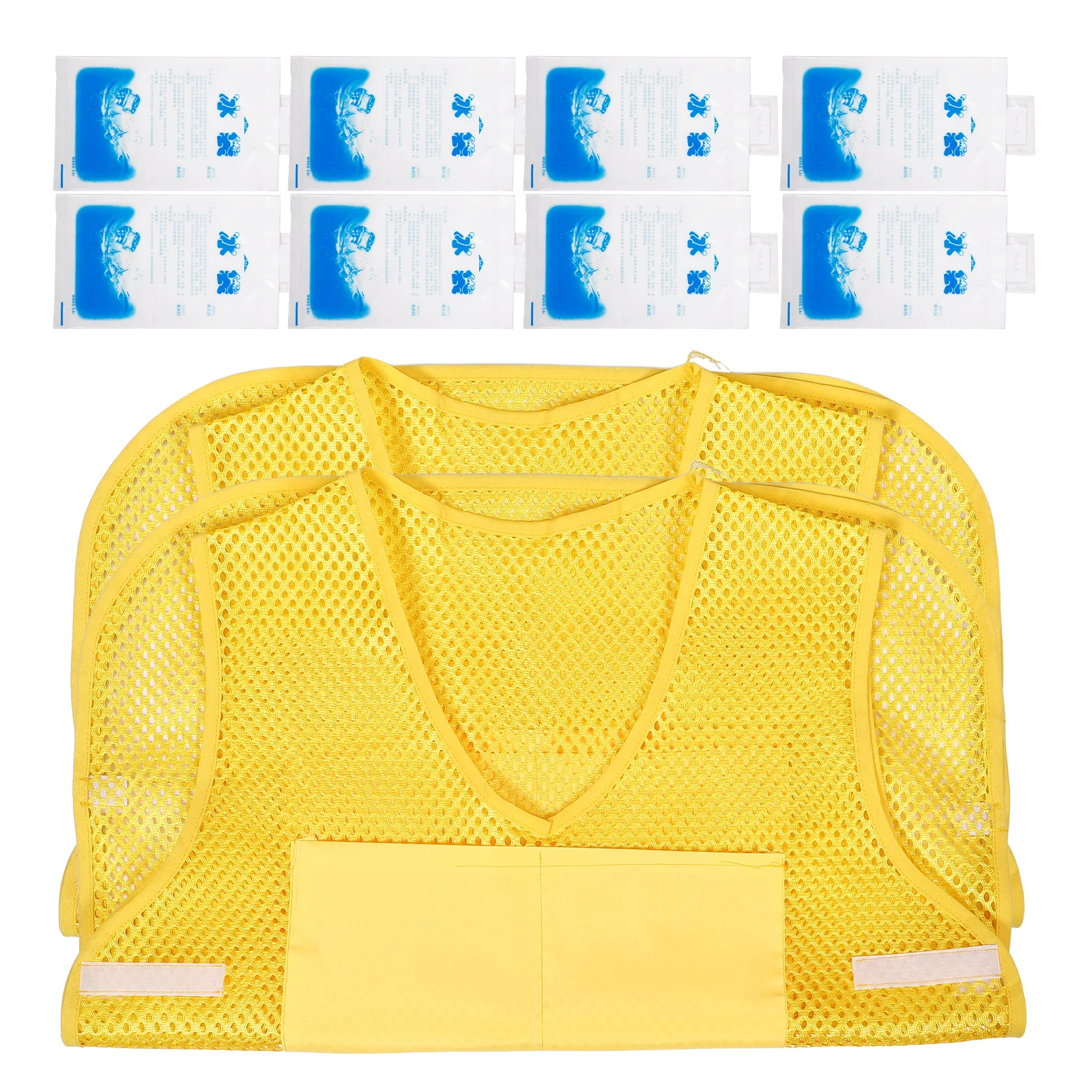 

Cooling Vest Summer Ice Packs Waistcoat Hot Comfortable Freezer Suits Work Men Outdoor Mesh Blue Cooling Clothes Health Care
