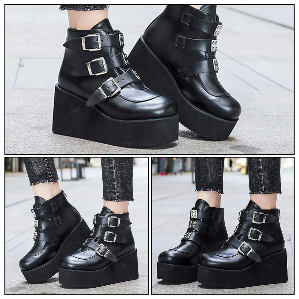 

1 пара женских ботильонов на толстом каблуке, стильные удобные короткие туфли-трубы, всесезонная повседневная одежда, свадебный офис, круглый носок