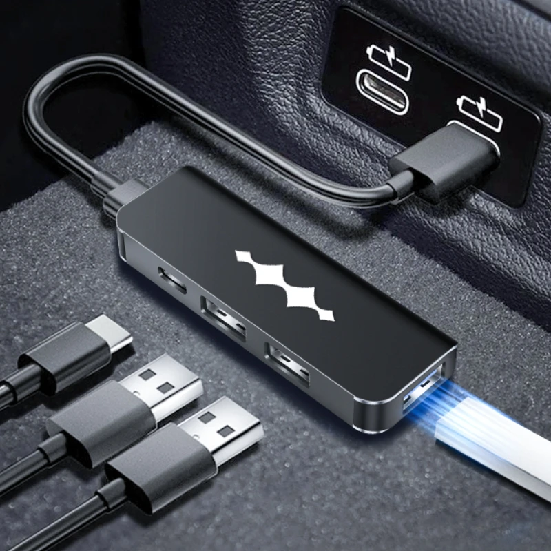 

Автомобильный USB-удлинитель для уравнений Leopard 8 2025, адаптер-конвертер Tyepc, быстрое зарядное устройство, кабель для передачи данных