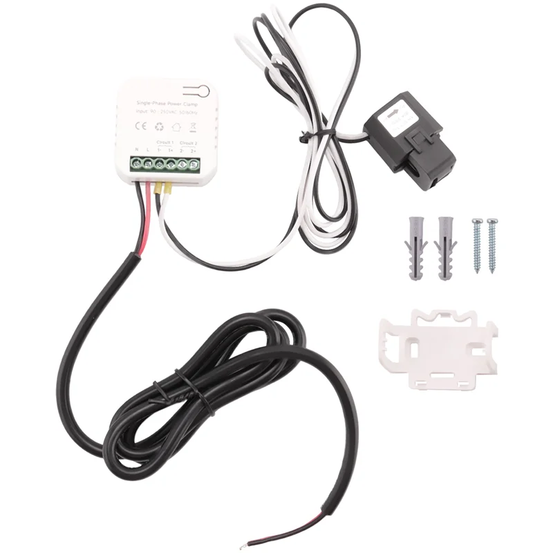 AY14 -Tuya Smart Wifi Energy Meter 80A With Current Transformer Clamp Kwh Power Monitor Electricity Statistics 90- 250V