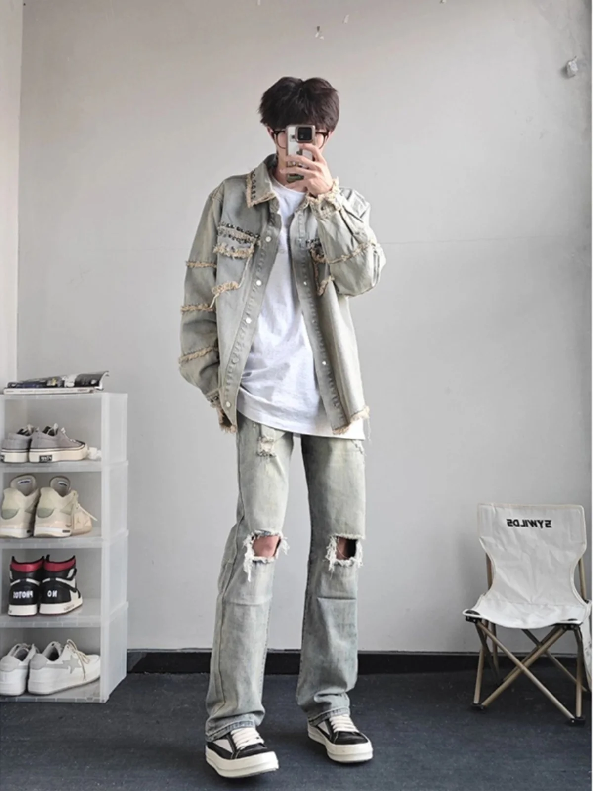 

Yellow Mud Color Men's Jeans 2024 New Sle Slim Straight Leg Vibe Wind Long Pants Youth Sensation Faionable Casual Jeans