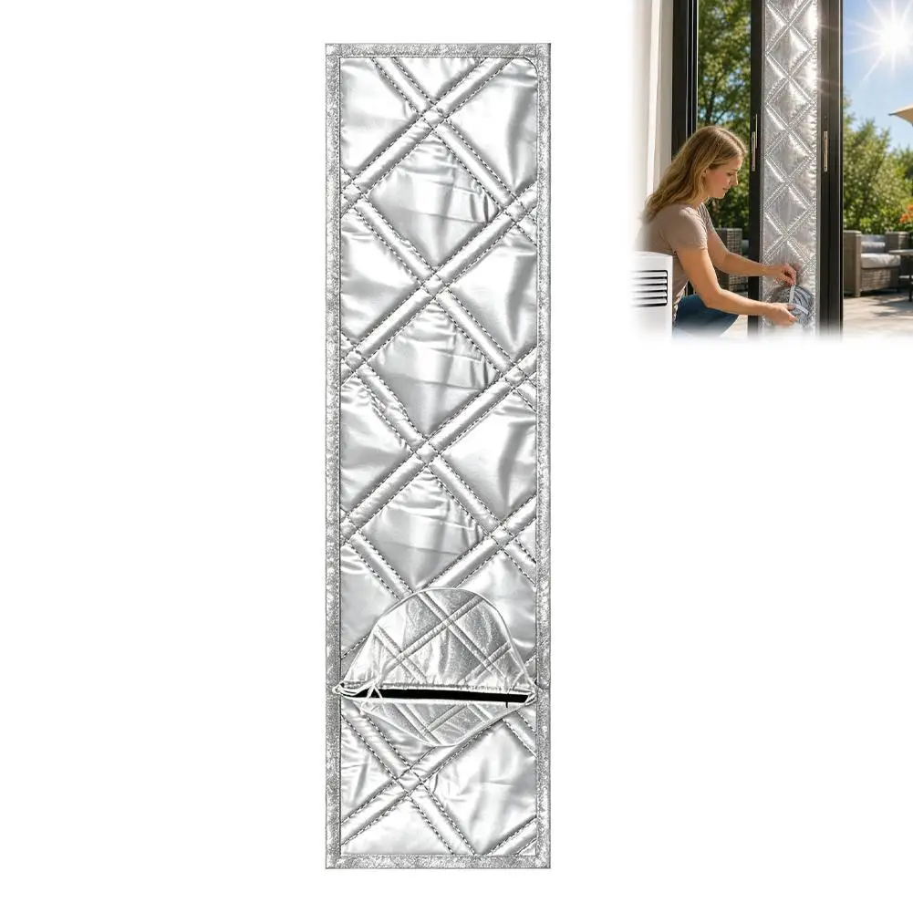 Thickened Portable AC Window Seal Kit Aluminum Foil Cotton Oxford Cloth Exhaust Hose Vent Cover Waterproof Heat Insulation