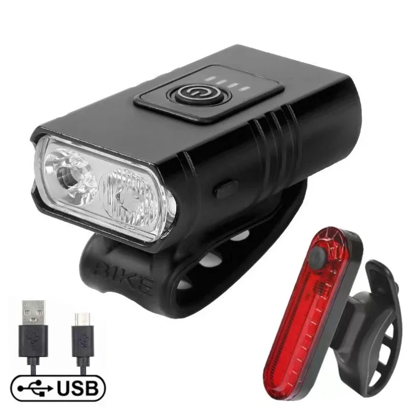 Bicycle Light 2 T6 LED USB Rechargeable MTB Mountain Bicycle Lamp 1000LM Bike Headlight Flashlight Bicycle Accessories