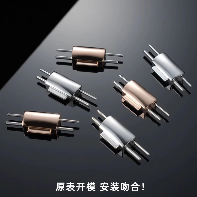 Conector de acero inoxidable, enlace final de 12,5mm para PATEK PHILIPPE PP 5711 5712G 5980, correa de goma/cuero, adaptador de Metal NAUTILUS para hombres