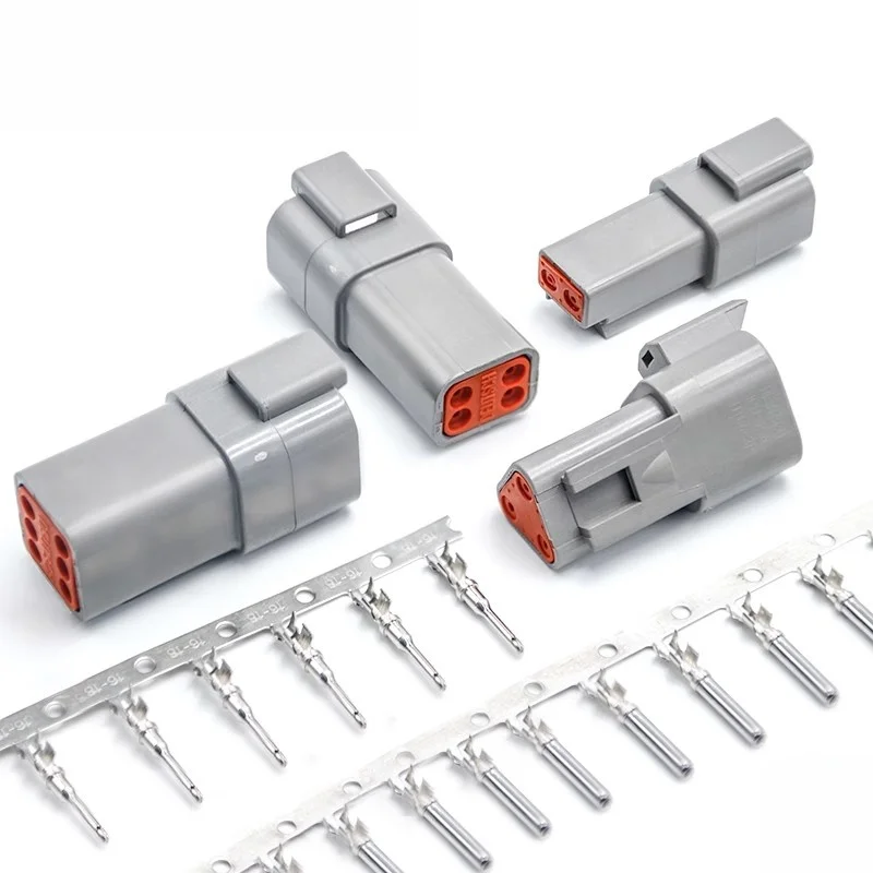 5pcs DEUTSCH Connector DT04- DT06- Automotive waterproof joint Male female docking plug terminal Automotive connectors