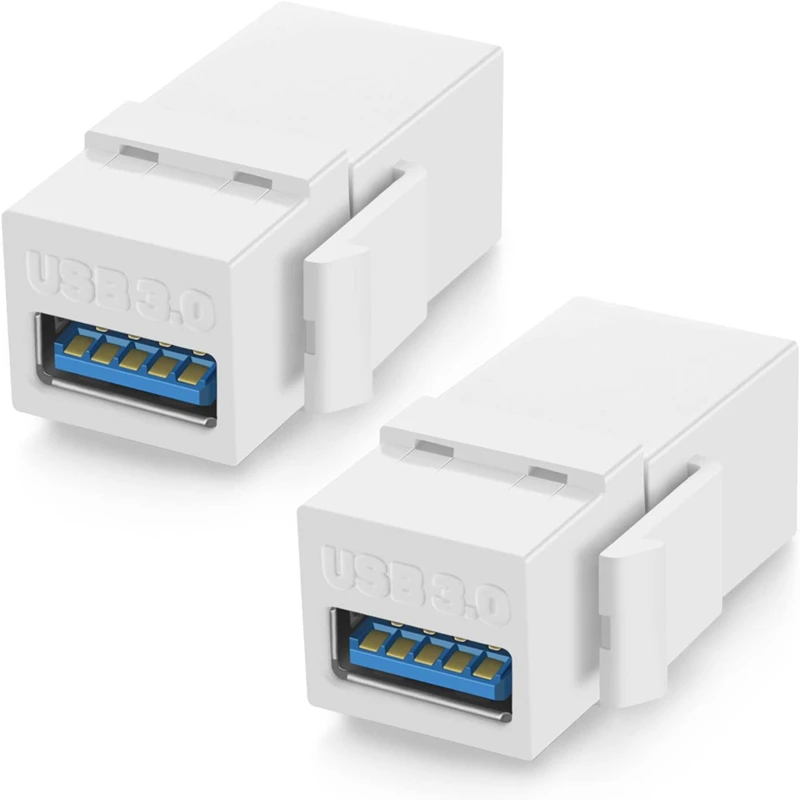 USB 3.0 Extender Keystone Jack tipe-a wanita ke wanita, Port adaptor pengisi daya soket Snap-in untuk modul Panel dinding