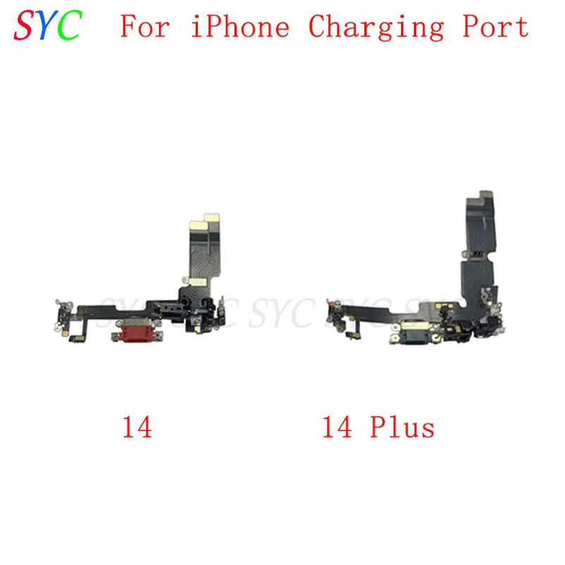 

USB Charging Port Flex Cable For iPhone 14 Plus Charging Connector with Microphone Repair Parts
