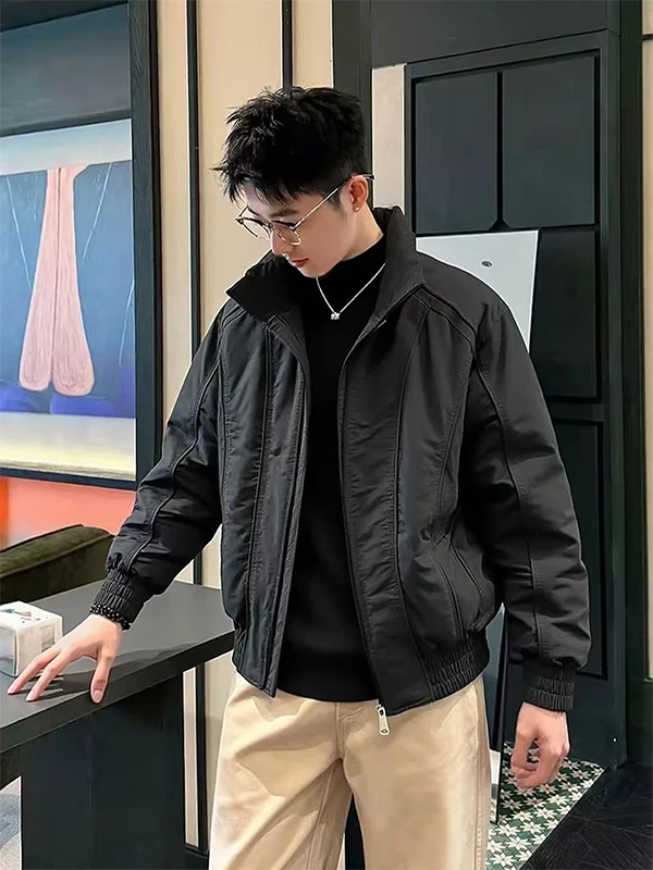 

American Sle Thiened Cotton Jaet Stand Collar Tee Proof Men's Flight Jaet Winter Warm Casual Outerwear Coat