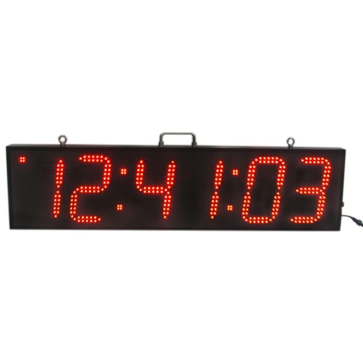 High Quality 8 Inch 6 Digits Countdown LED Double-sided Sport Timer IP65 Waterproof Iron Material Portable