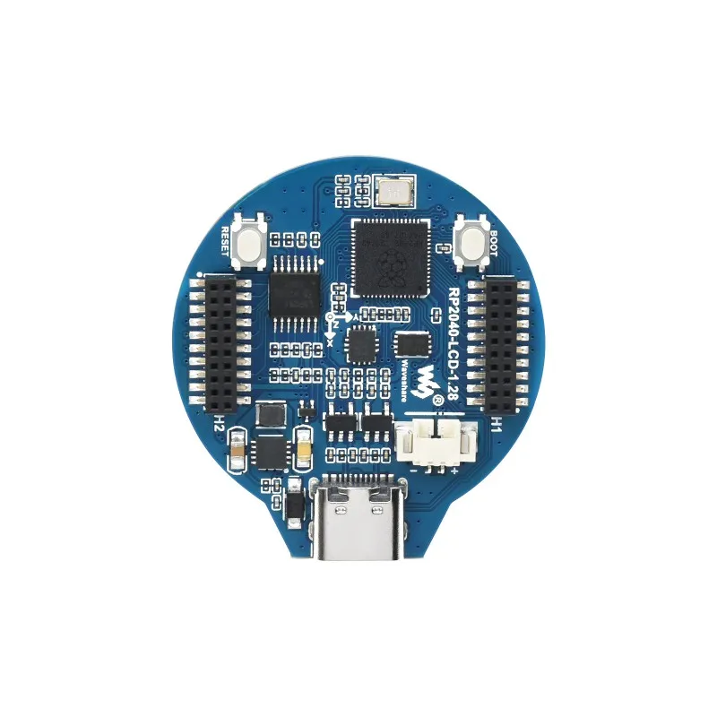 RP2040 MCU Board, With 1.28inch Round LCD, accelerometer and gyroscope Sensor