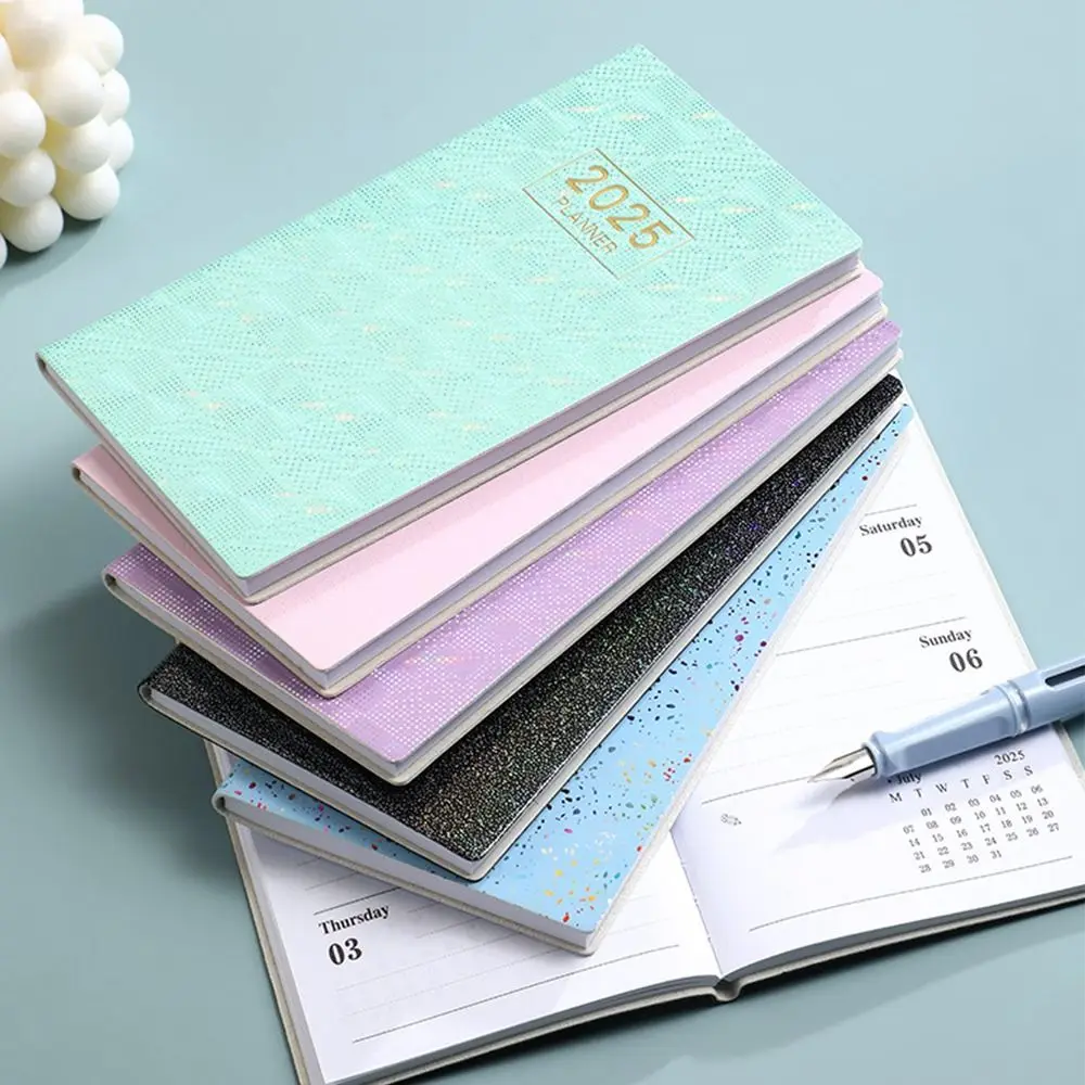 Laser Agenda Escolar 2025 English Schule Note Books 12 Months To Do List A6 Pocket Planner Diary Notepad Time Organizer