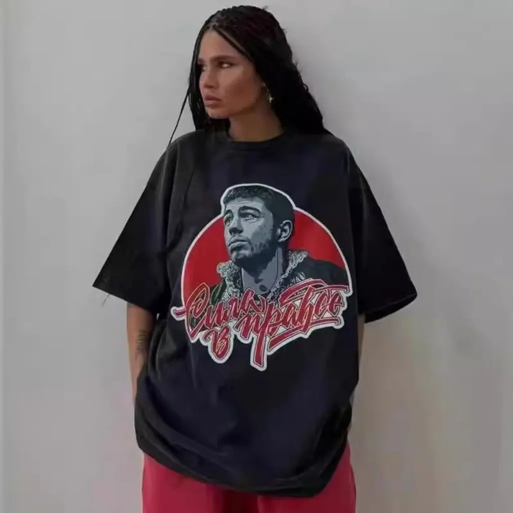 

Women's Pure Cotton Short-Sleeved T-Shirt American-Style Retro Design Fashionable All-Match Outerwear for Ladies