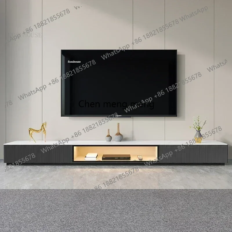 

Small Antique Furniture Living Room TV Stand Set Floor Coffee Table Apartment Combination Modern Simple Slate Cabinet Luxury