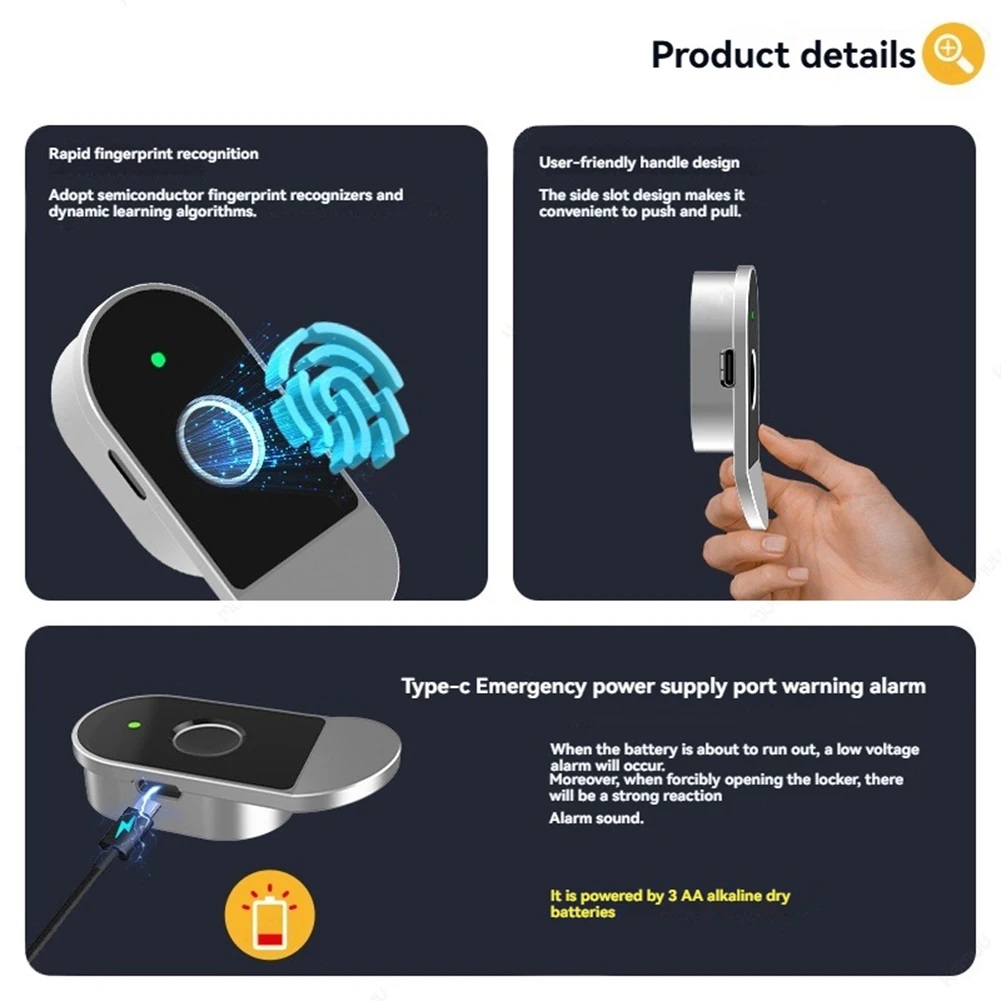 

A99E-Tuya Fingerprint Smart Cabinet Lock Baby-Proof Child-Proof Drawer Locks For File Cabinet Kitchen Cupboard Closet