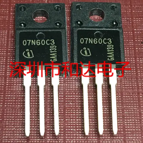 T0-220F, 07N60C3, SPA07N60C3, 600V, 7A, 5 개